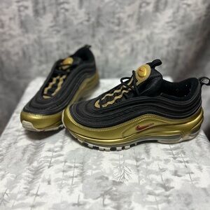 Nike Black and Gold Athletic Shoes